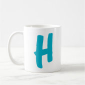 Mug Initiale personnalisée avec conception de lettres (Gauche)