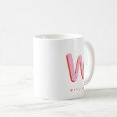Mug Initiale personnalisée | Monogramme de nom personn (Devant droit)
