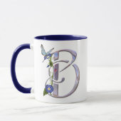 Mug Initiale précieuse B de papillon (Gauche)