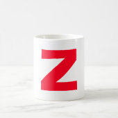 Mug Initiale rouge Monogramme manuscrit Nom propre (Centre)