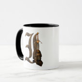 Mug Initiale rouillée I de chevaliers (Devant gauche)