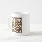 Mug Initiale vintage T (Devant gauche)