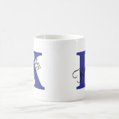 Mug Initiales classiques et élégantes et nom Marine Bl (Centre)