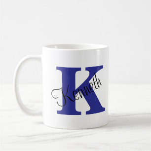 Mug Initiales classiques et élégantes et nom Marine Bl