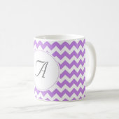 Mug Initiales de Chevron de monogramme (Devant droit)