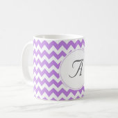 Mug Initiales de Chevron de monogramme (Devant gauche)