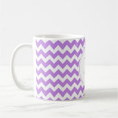 Mug Initiales de Chevron de monogramme (Gauche)