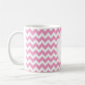 Mug Initiales de Chevron de monogramme (Gauche)