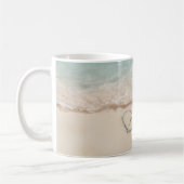 Mug Initiales de couples de maison de plage (Gauche)