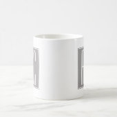 Mug Initiales de couples ou autre texte | Blanc & Gris (Centre)