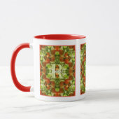 Mug Initiales de monogramme personnalisé Nom Tomates d (Gauche)