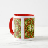 Mug Initiales de monogramme personnalisé Nom Tomates d (Devant gauche)