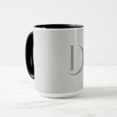 Mug Initiales de nom personnalisé élégant fille (Devant gauche)