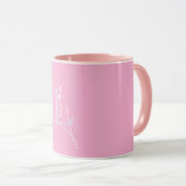 Mug Initiales de nom personnalisées élégantes (Devant droit)