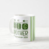Mug Initiales du grand frère mois année de création ve (Devant gauche)