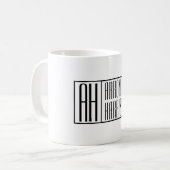 Mug Initiales minimales modernes et logo de nom (Devant gauche)