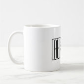 Mug Initiales minimales modernes et logo de nom (Gauche)