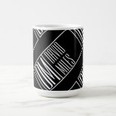 Mug Initiales modernes avec motif de monogramme de nom (Centre)