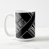 Mug Initiales modernes avec motif de monogramme de nom (Gauche)