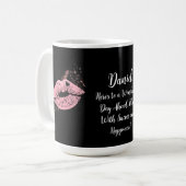 Mug Initiales Monogramme modifiable Mesaje & photo noi (Devant gauche)