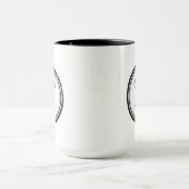 Mug Initiales Monogrammes modernes Noir et Blanc (Centre)