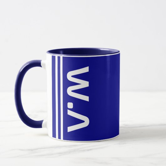 Mug Initiales & Nom modernes | Meilleur monogramme ble (Gauche)