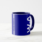 Mug Initiales & Nom modernes | Meilleur monogramme ble (Devant droit)