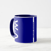 Mug Initiales & Nom modernes | Meilleur monogramme ble (Devant gauche)