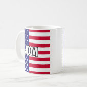 Mug Initiales personnalisées du drapeau américain (Devant gauche)