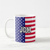 Mug Initiales personnalisées du drapeau américain (Gauche)