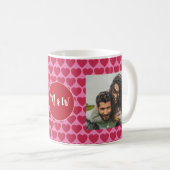 Mug Initiales Personnalisées Je T'Aime 2-Photo (Devant droit)