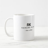Mug Initiales personnalisées, nom et Slogan 'J'aime le (Gauche)