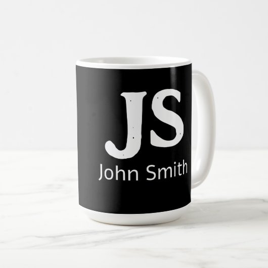 Mug Initiales personnelles personnalisables (Devant droit)