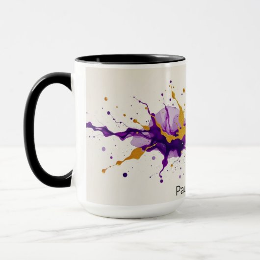 Mug Ink & Gold Dance Abstract Modern Coffee (Gauche)