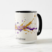 Mug Ink & Gold Dance Abstract Modern Coffee (Devant droit)