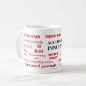 Mug Innuendo comptable ! Suggestive Comptable Cheeky (Devant gauche)