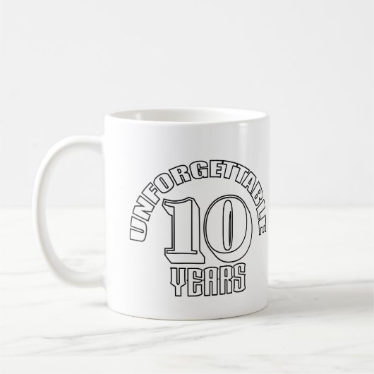Mug inoubliable 10 ans (Gauche)