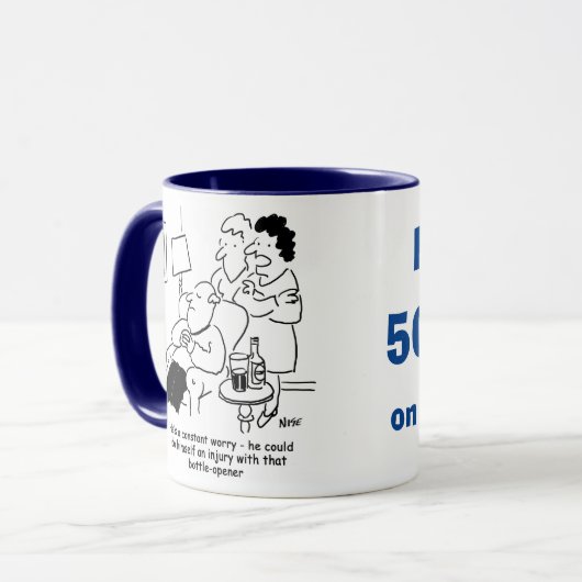 Mug Inquiéter d'une blessure d'ouverture de bouteille (Devant gauche)