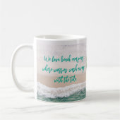 Mug Inquiétudes effacées par le camping de plage (Gauche)