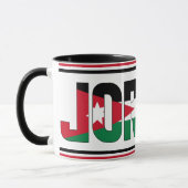 Mug Inscription du drapeau jordanien Vert rouge noir (Gauche)