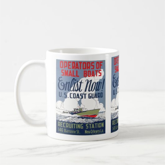 Mug Inscrivez-vous maintenant ! Garde côtière américai (Gauche)