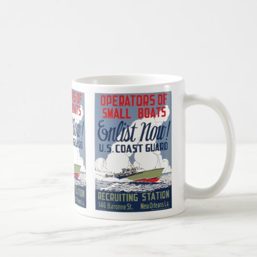 Mug Inscrivez-vous maintenant ! Garde côtière américai (Droite)
