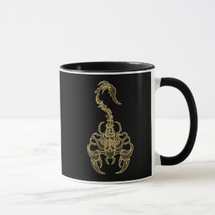 Mug Insecte très venimeux toxique de scorpion d'or