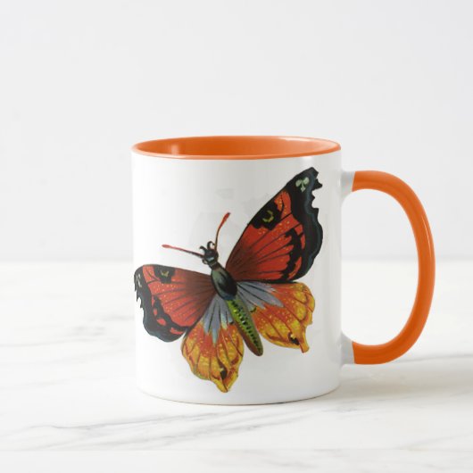 Mug Insectes ou bugs vintage, beau papillon (Droite)