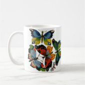 Mug Insectes ou bugs vintage, beaux papillons (Gauche)