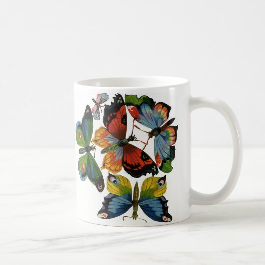 Mug Insectes ou bugs vintage, beaux papillons (Droite)