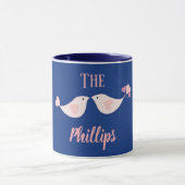 Mug Inséparables bleu et rose (Centre)