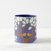 Mug Inséparables dans un arbre (Nuit) (Centre)