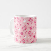 Mug Inséparables de la Saint Valentin Pink Floral Patt (Devant gauche)