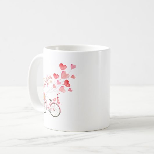 Mug Inséparables de la Saint Valentin sur les coeurs d (Devant gauche)